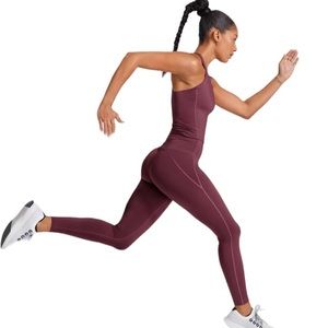 Allbirds Natural Legging Aubergine Burgundy Merino Wool Blend Activewear Small